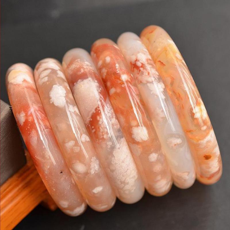 Gemstone Bracelet Healing - Bracelet en Agate Fleur pour Femme,