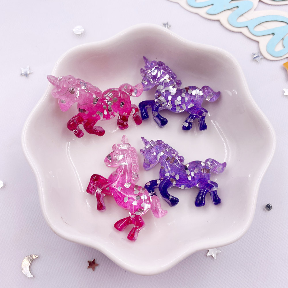 Paradise Jewelry & Watches Llc Photos - 6 pièces résine colorée paillettes 3D