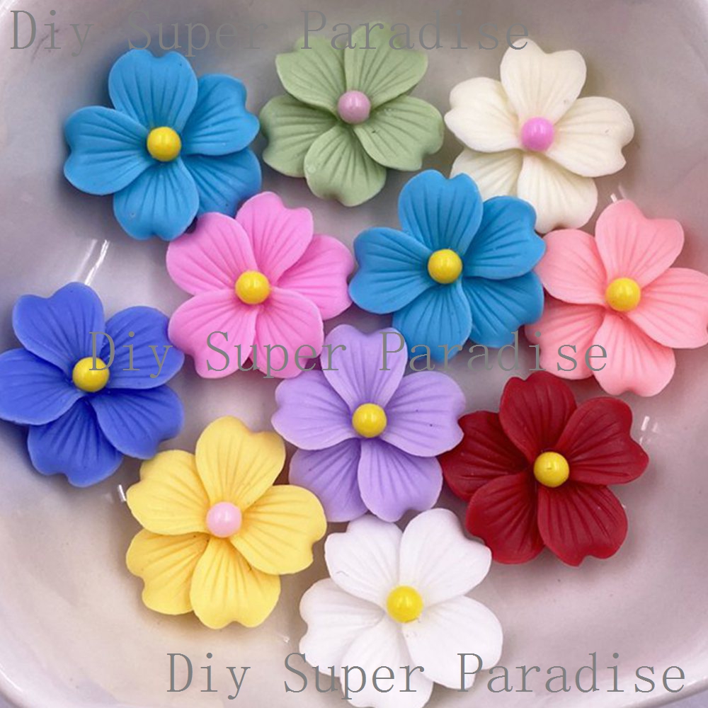 Paradise Jewelry & Watches Llc Photos - 50 pièces résine colorée 16mm fleur