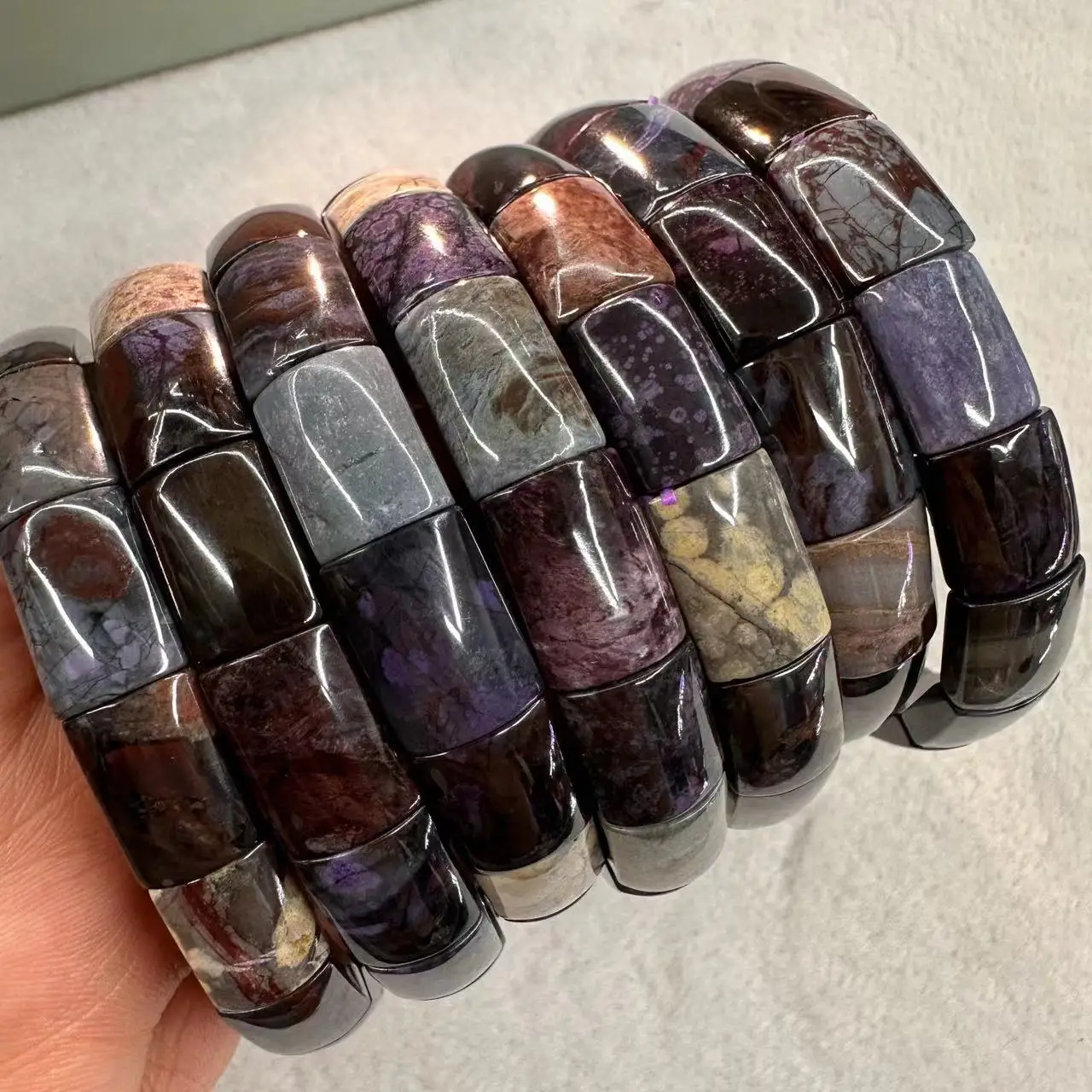 Gemstone Bracelet Healing - Bracelet Sugilite naturelle AAA, 10x13mm, pierres