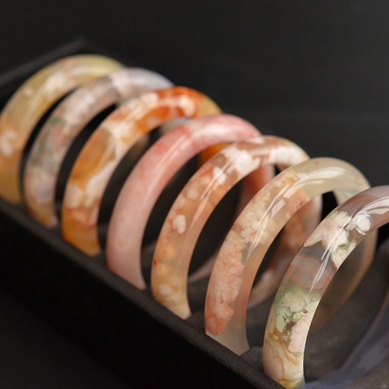Bracelet en Agate Fleur pour F - Gemstone Bracelet Healing avis et prix