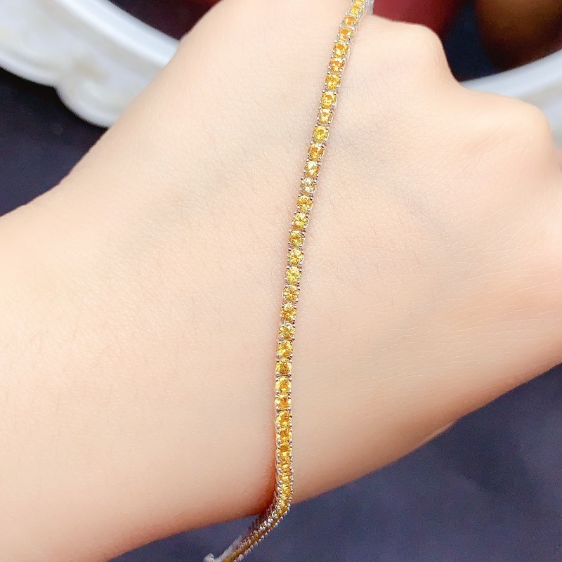 Bracelet de Tennis en Citrine  - Gemstone Bracelet Healing avis et prix