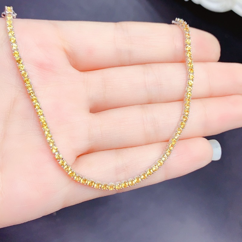 Bracelet de Tennis en Citrine  - Gemstone Bracelet Healing avis et prix