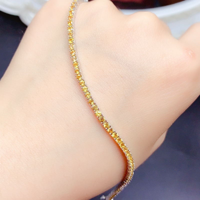 Bracelet de Tennis en Citrine  - Gemstone Bracelet Healing avis et prix