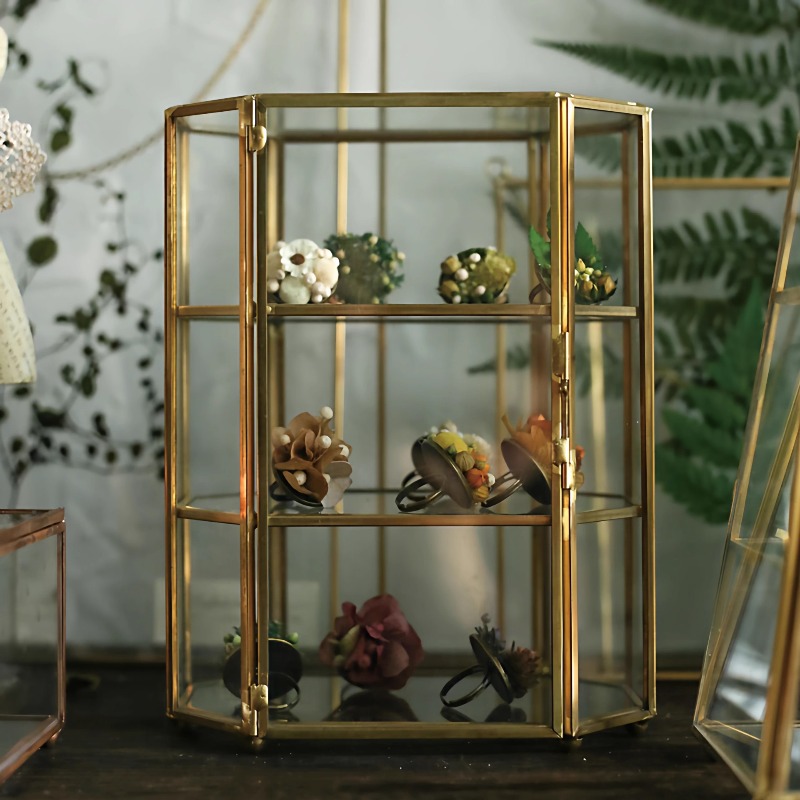 Boîte à bijoux en verre rétro  - Jewelry And Watches Store avis et prix