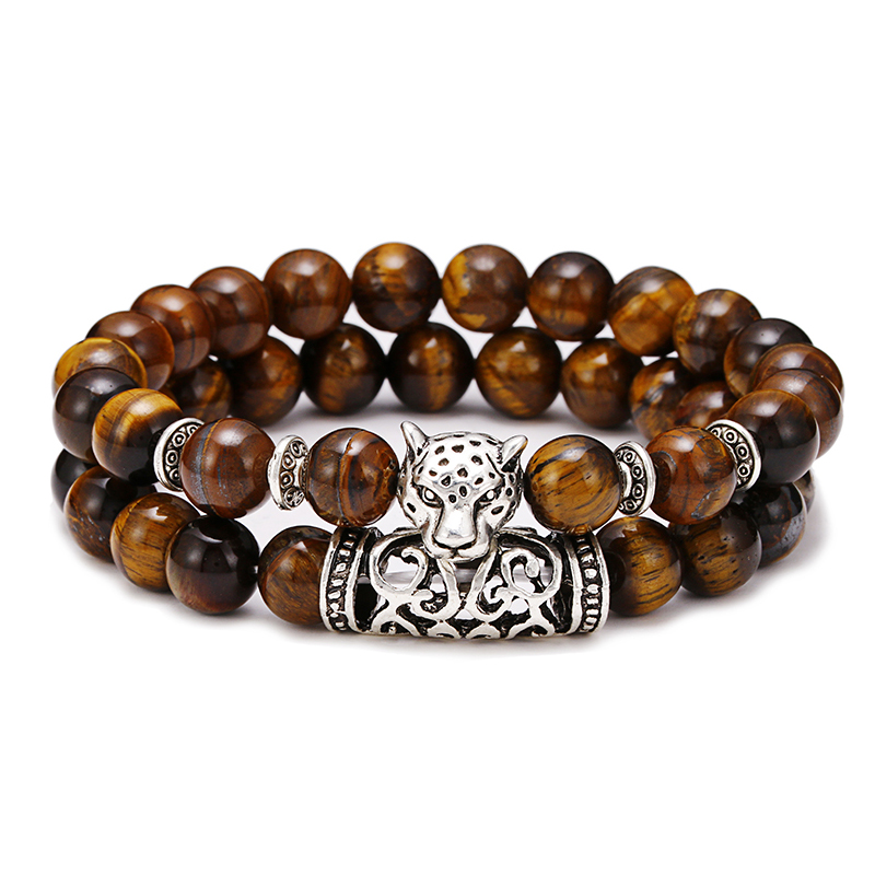 Premium 2 pièces/ensemble léop - Gemstone Bracelet Healing avis et prix